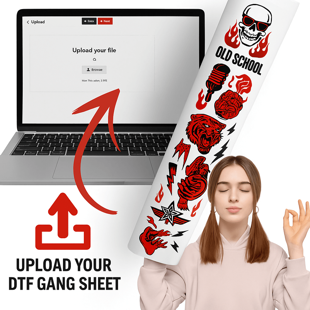 Custom DTF transfer ready for printing