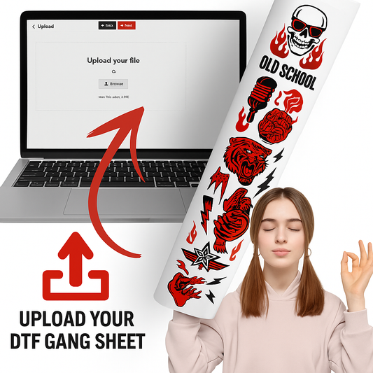 Custom DTF transfer ready for printing